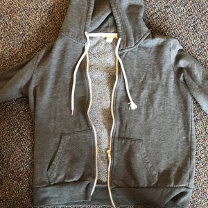 Grey zip up hoodie